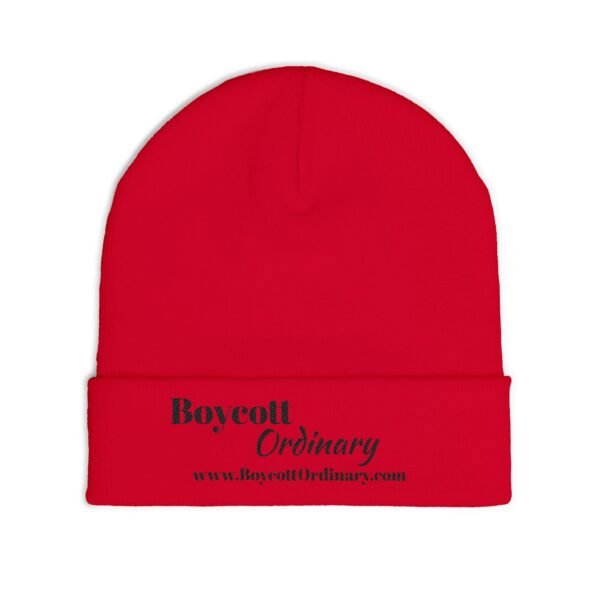 Beanie Hat - Boycott Ordinary Embroidered Knit Beanie - Image 30