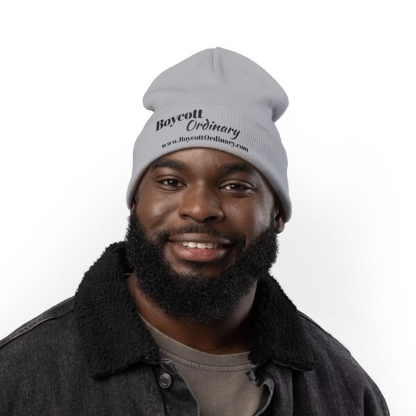 Beanie Hat - Boycott Ordinary Embroidered Knit Beanie - Image 6