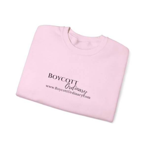 Boycott Ordinary Unisex Sweatshirt with a Crewneck with front and back print - Image 11