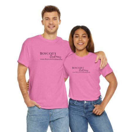 Boycott Ordinary Front and Backside Design Unisex Heavy Cotton Tee Statement Shirt, Boycott Ordinary Tee, Casual Wear, Gift Idea, Everyday Tee, Comfortable Top