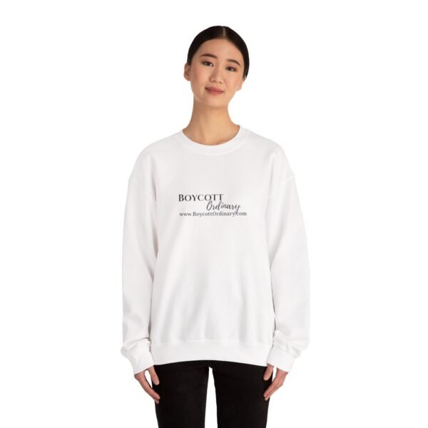 Boycott Ordinary Unisex Sweatshirt with a Crewneck with front and back print - Image 4