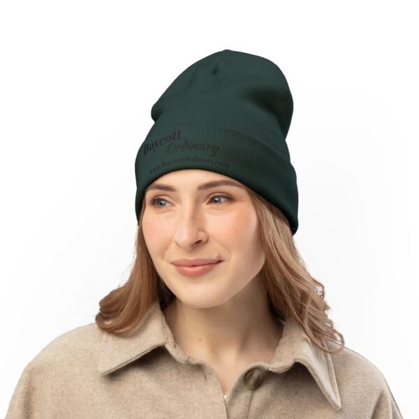Beanie Hat - Boycott Ordinary Embroidered Knit Beanie - Image 11