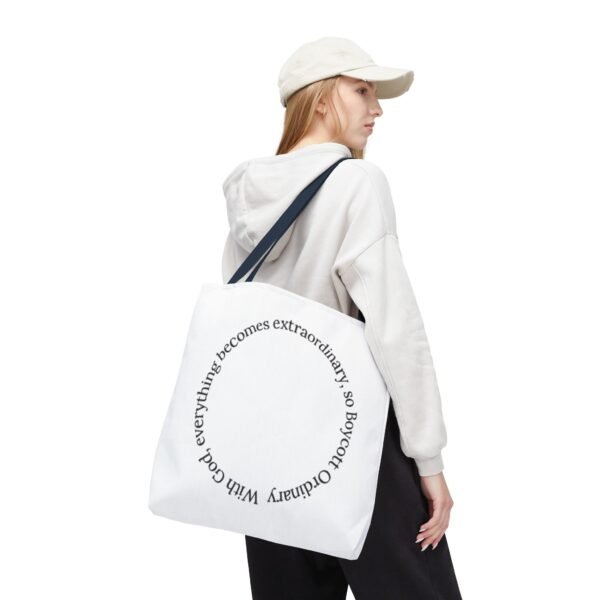 With God, everything becomes extraordinary, so Boycott Ordinary Tote Bag (AOP) - Image 45