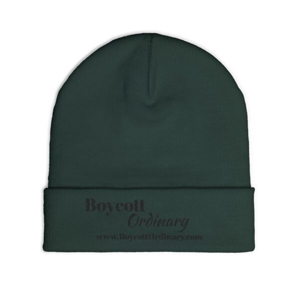 Beanie Hat - Boycott Ordinary Embroidered Knit Beanie - Image 9