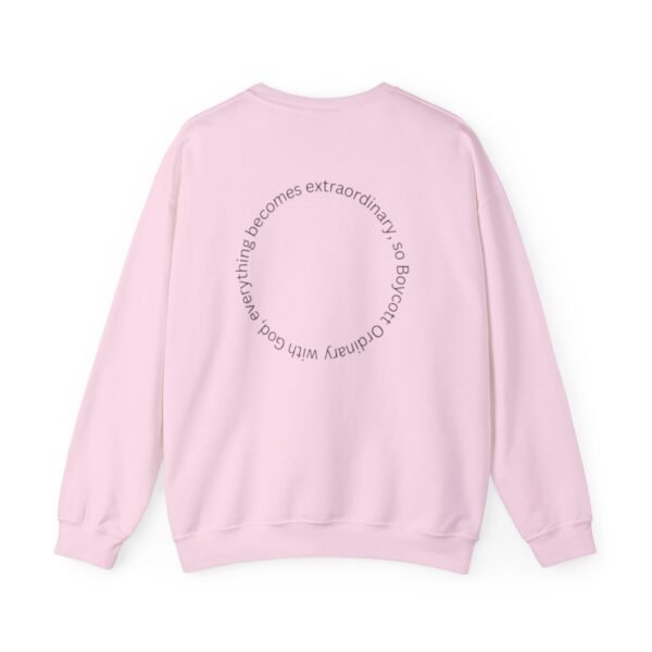 Boycott Ordinary Unisex Sweatshirt with a Crewneck with front and back print - Image 10