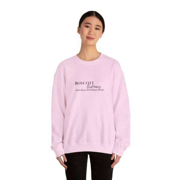 Boycott Ordinary Unisex Sweatshirt with a Crewneck with front and back print - Image 12
