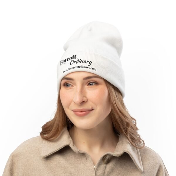 Beanie Hat - Boycott Ordinary Embroidered Knit Beanie - Image 25
