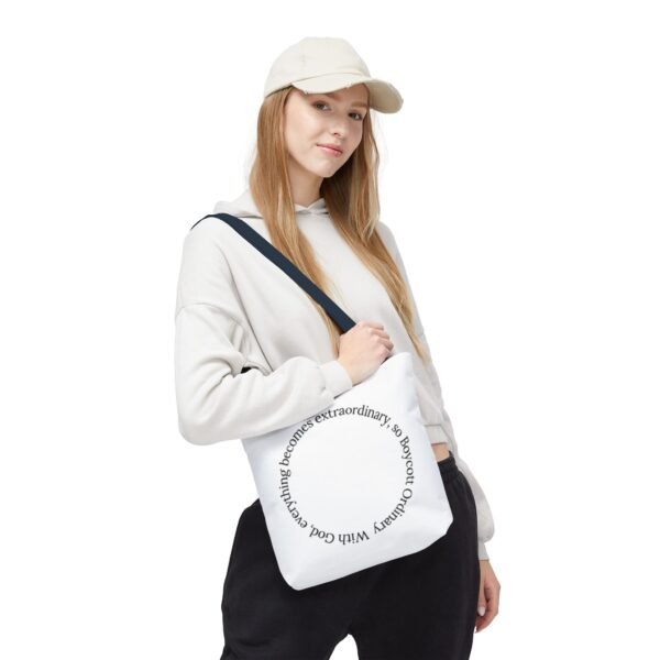 With God, everything becomes extraordinary, so Boycott Ordinary Tote Bag (AOP) - Image 35