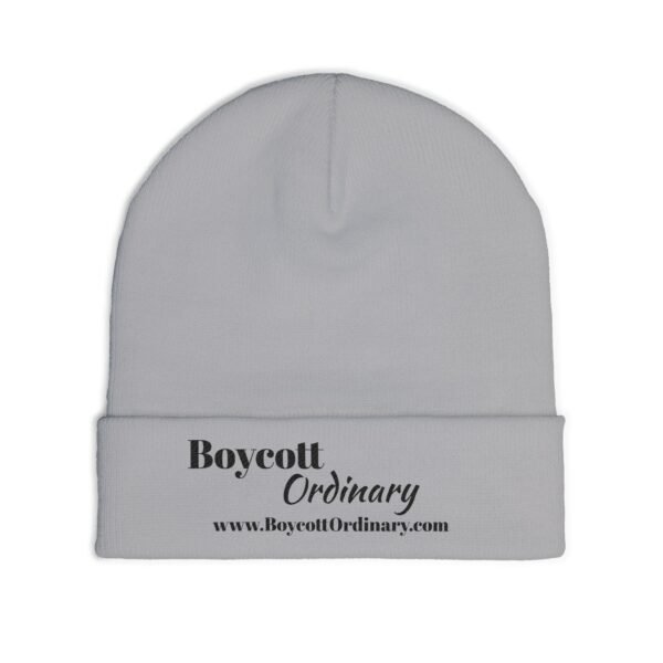 Beanie Hat - Boycott Ordinary Embroidered Knit Beanie - Image 2