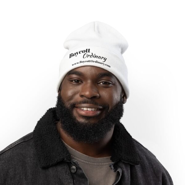 Beanie Hat - Boycott Ordinary Embroidered Knit Beanie - Image 27