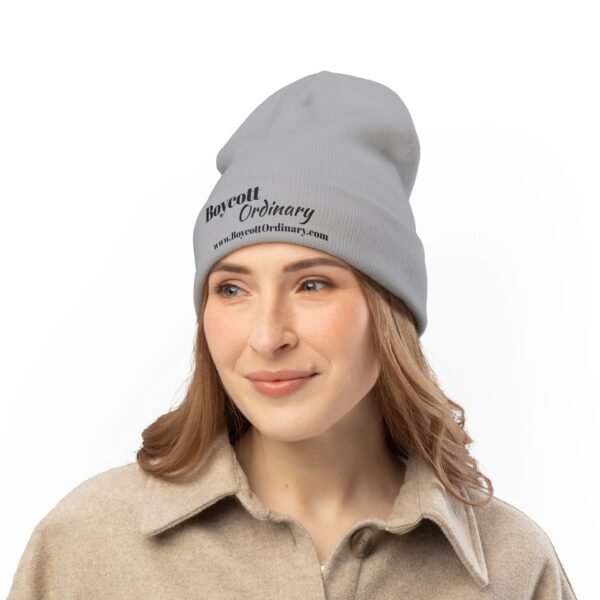 Beanie Hat - Boycott Ordinary Embroidered Knit Beanie - Image 4