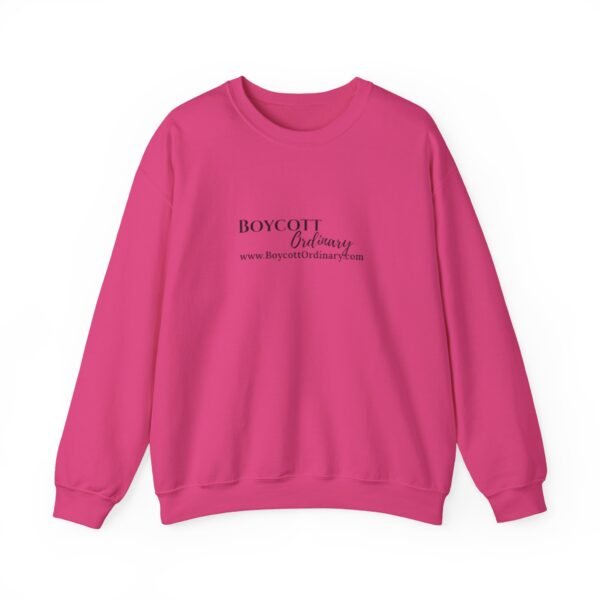 Boycott Ordinary Unisex Sweatshirt with a Crewneck with front and back print - Image 13