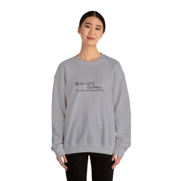 Boycott Ordinary Unisex Sweatshirt with a Crewneck with front and back print - Image 8