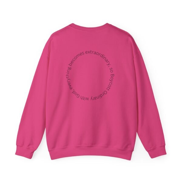 Boycott Ordinary Unisex Sweatshirt with a Crewneck with front and back print - Image 14