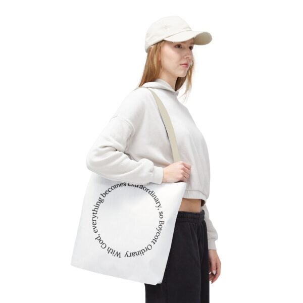 With God, everything becomes extraordinary, so Boycott Ordinary Tote Bag (AOP) - Image 25