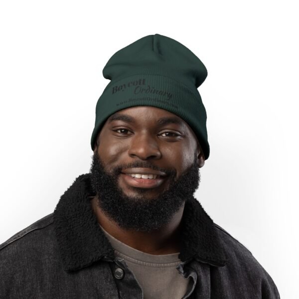 Beanie Hat - Boycott Ordinary Embroidered Knit Beanie - Image 13
