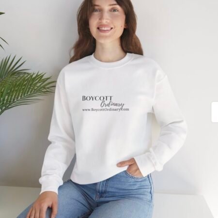 Boycott Ordinary Unisex Sweatshirt with a Crewneck with back and front print