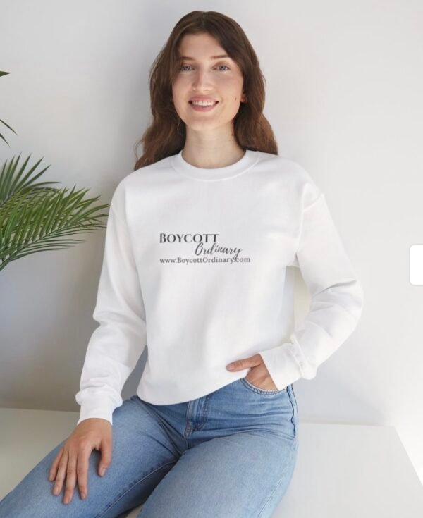 Boycott Ordinary Unisex Sweatshirt with a Crewneck with front and back print