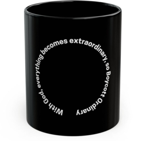 “Faith in every sip” Black morning (or afternoon) Coffee Mug