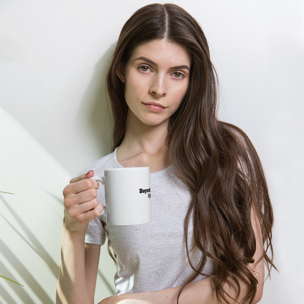 Boycott Ordinary White glossy mug