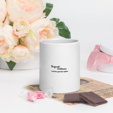 God Has Greater Plans White glossy mug