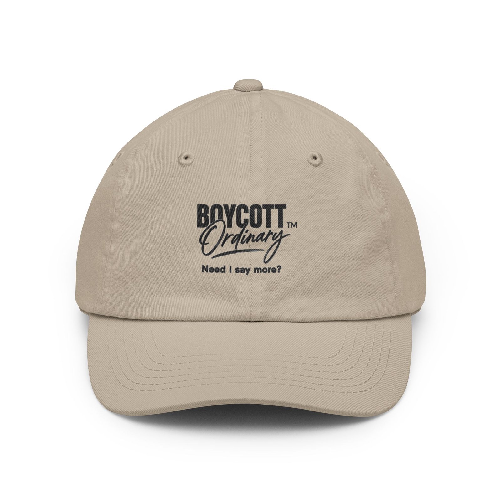 Boycott Ordinary Dad Hat — "Need I say more?" Embroidered Baseball Cap - Image 3