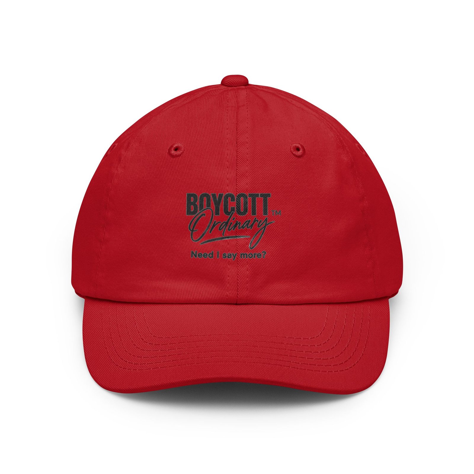 Boycott Ordinary Dad Hat — "Need I say more?" Embroidered Baseball Cap - Image 2