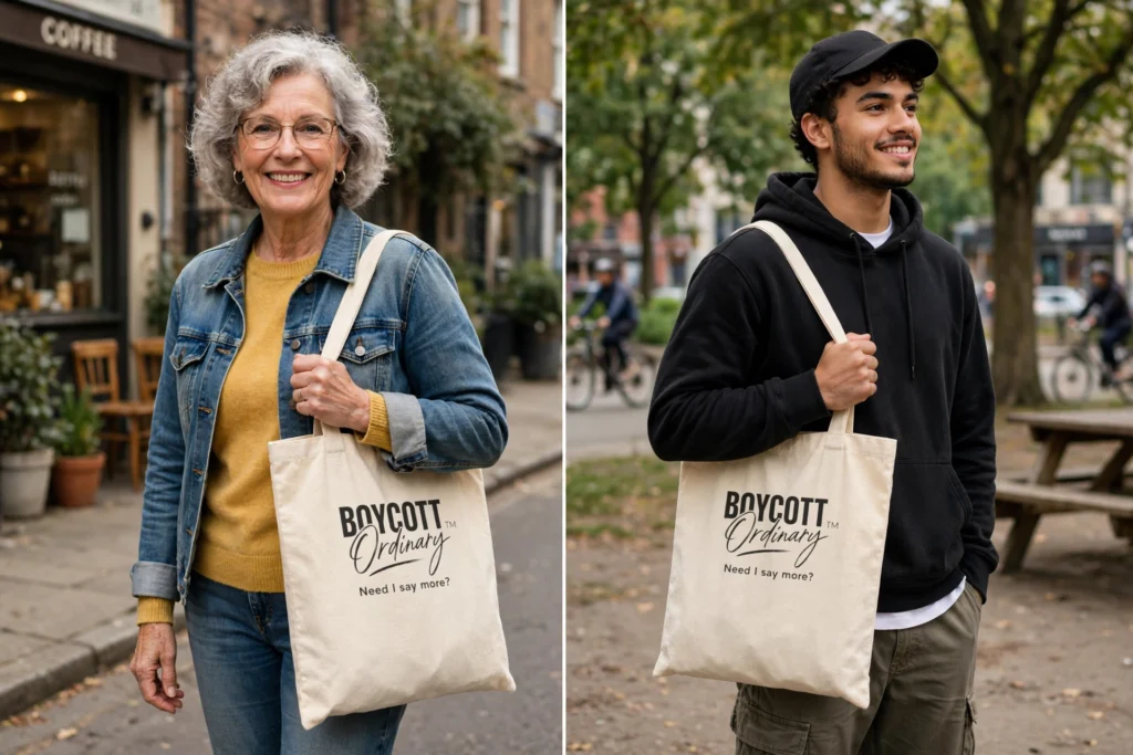 Tote Boycott Ordinary™ | The Tote That Starts Conversations